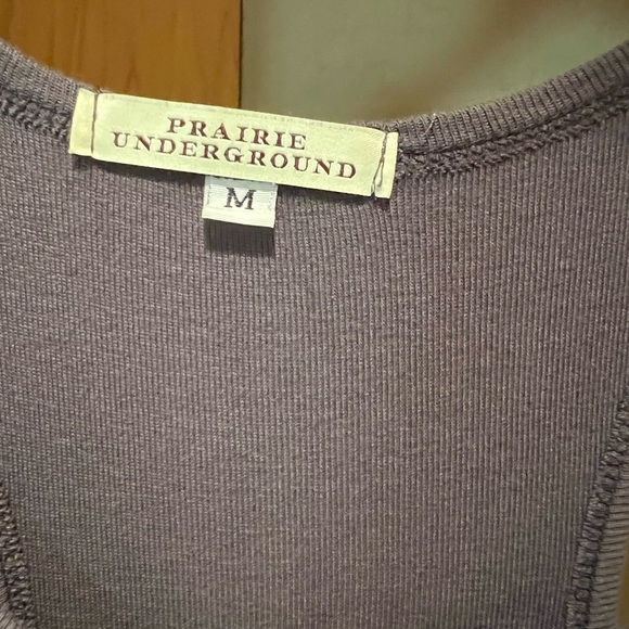 Prairie Underground M gray, cotton, racerback, long fitted dress w/insert - Picture 3 of 9